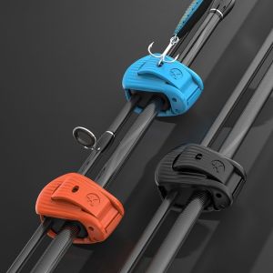 EASYEAH 2/4Pcs Non-Slip Multifunctional Fishing Rod Holder Durable Rod Binding Clamp Fishing Rod Fixer Portable Wall Mounted Fishing Rod Clip Outdoor Fishing Accessories