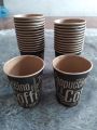 P2 JOLIE/ISI 50PCS/Paper Cup Kraf/ Gelas Kopi Tahan Panas /Nesto 8 oz/Kraft Coklat Motif Random/(gelas + tutup) atau (gelas saja). 