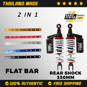 1101 2In1 Flat Bar Speed Shock Absorber With Oil Cup 330MM For NMAX/AEROX Extention Universal BLACK/SILVER/BLUE/RED/GOLD