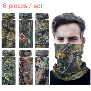 6pcs Elastic Magic Balaclava Mask Multifunctional Tube Scarf Headband with UV Protection for Hiking Fishing Cycling Running