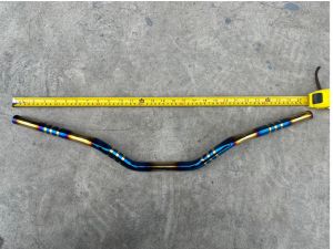 แฮนด์มอเตอร์ไซค์ทำสีรุ้งไทเท / แฮนด์ทรงต่ำ ความยาว 70 cm 🍀TP🍀