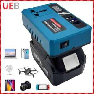 UEB DC to AC Car Power Inverter 18V/21V to 220V with Dual USB Charging Ports for Automotive Electronics