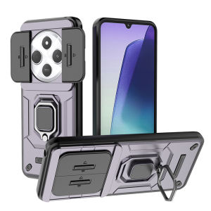 Armor Funda For Xiaomi Redmi 14C 4G Case Car Magnetic Ring Stand Phone Cases For Redmi14C Redmy 14C 14 C Slide Lens Back Cover