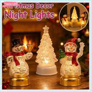 Taste LIFE.my Santa Snowman Christmas Led Night Light Flameless Electronic Candle Warm Home Decor Hari Raya Festival Ornament