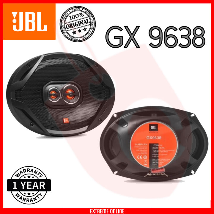 JBL GX9638 6x9 3-Way Coaxial Speakers – 200W RMS – 100W RMS Each – Car Audio