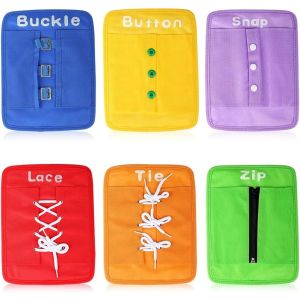 Montessori Dressing Game Basic Dress / Life Skill Busy Board Zip Tie Snap Buckle Lace