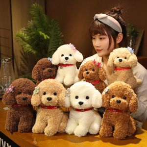 PLORAB Puppy Dolls Plush Dog Toy Stuffed Animals Realistic Simulation Dog Plush Creative Kawaii Stuffed Poodle Doll Birthday Gift