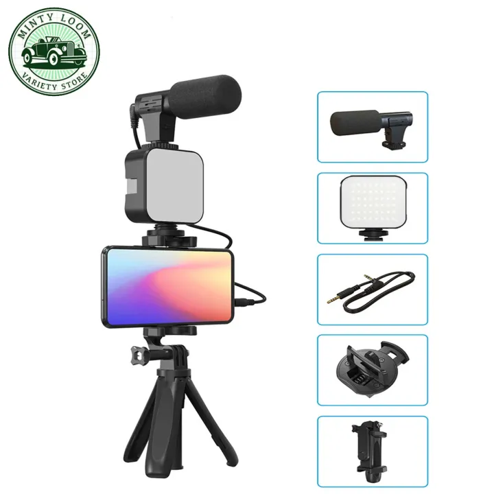 ST48NK02 Smartphone Vlogging Kit Video Recording Equipment with Tripod Fill  Light Shutter for Camera Phone Set Vlogger KIT Lazada PH