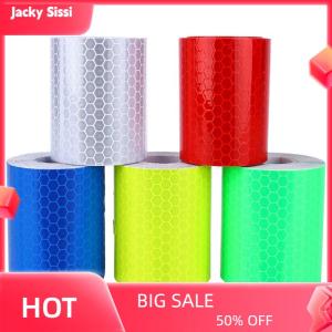 Jacky 1mx5cm Car Truck Reflective Self-adhesive Safety Warning Tape Roll Film Sticker