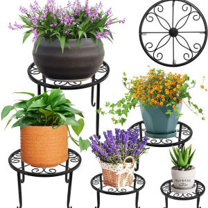 ขาตั้งกระถางดอกไม้เหล็ก ชั้นวางกระถางต้นไม้ สไตล์เรโทร พระคุณ วัสดุเหล็ก