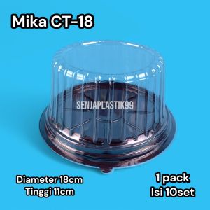 (10pcs) Mika Tumpeng Mini 18cm / Tray Cake Tart Bulat CT 18