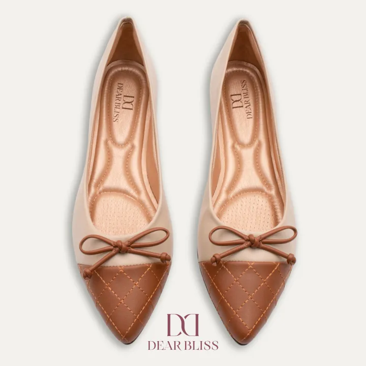 DEAR%20BLISS%20Camila%20Bow%20Two-Tone%20Cream%20Pointed%20Flats%20-%20Image%206