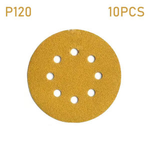 Amplas Bulat Sanding Disc Grit 5" Inch 8 Lubang Tempel Sand Paper P80 P120 P240 P400