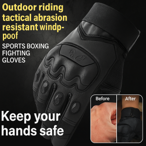 Windproof Wear-Resistant Fire-Resistant Gloves Hard Knuckle Cycling Gloves Half Finger Outdoor Gloves