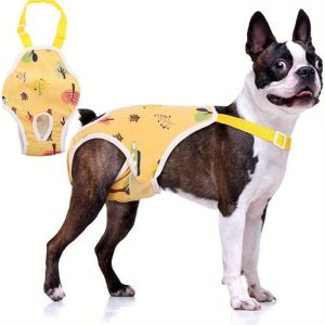 PETPARADIS Adjustable Dog Physiological Pants Leak Proof Washable Dog Sanitary Panties Breathable Shoulder Straps Dog Diapers Estrus Period