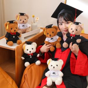 JOJO CASTLE 23cm Graduation Soft Toy New Graduation Teddy Bear Kawaii Doctor Bear Plush Toy Soft Stuffed Teddy Bears Plushies Doll Party Decor Student Graduation Gifts Souvenir Gifts for Children  毕业玩偶