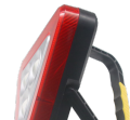 Automotive emergency WARNING TRIANGLE with Bright flashing LED light and torch light in a plastic tool enclosure. 