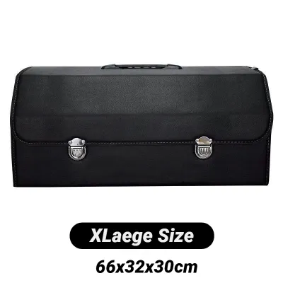 Car Trunk Storage Box Car Trunk Organizer Car Organizer Storage High-Grade Leather Material Foldable