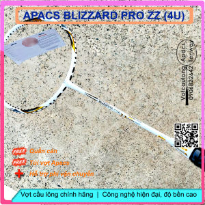 Vợt cầu lông Apacs Blizzard Pro ZZ - 4U | Vợt 4U thân đũa thế hệ mới đũa chỉ 6.2mm nặng đầu chuyên công khung đan 17kg