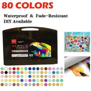 Available In Multiple Variations Acrylic Waterproof Marker Pen Set Colored Pens Highlighter Pen Color Marker Set Art Supplies& Ideal For Art & Painting