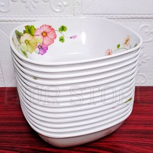 PERALATAN MAKAN MELAMIN ASLI MOTIF BUNGA KUNING MEWAH