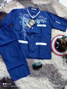 Baju koko anak jasco laki laki/setelan koko jasco anak laki laki/Baju Muslim anak/koko anak Jasco usia 4-13th lengan panjang  katun wolvis