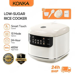 KONKA Low Sugar Rice Cooker 2.0L with Smart LED Display 10 Modes 24H Smart Reservation Non-Stick Rice Cooker 400W 电饭锅