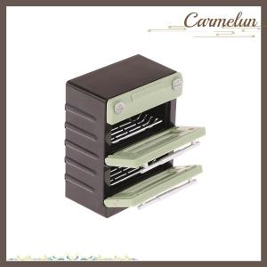 [Carmelun] 1 12 Dollhouse Simulation Double Layer Oven Model Dollhouse Mini Kitchen Accessories Dolls House Furniture Decoration