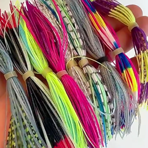 30 bó Silicone Jig Váy 50 sợi/bó mực VÁY LỤA buộc Vật liệu spinnerbaits buzzbaits Jig mực giả