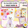 áo thun nhiều hoa hoa cho chó mèo - T3 PETS SHOP. 