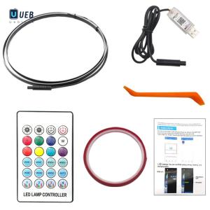 Ueblock✈ 110cm Car Dashboard Ambient Light 64 Color Interior Decoration Lamp Strips RGB Center Console Lighting for Car Lighting Accessories