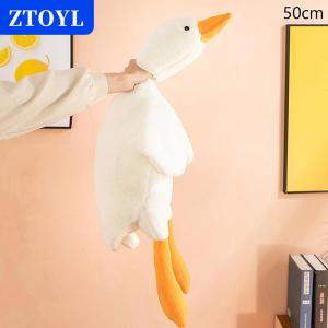 [COD] ZTOYL ของเล่นตุ๊กตาห่านสีขาวน่ารักขนาดใหญ่หมอนรองนอนรูปเป็ดขนาดใหญ่น่ารักตุ๊กตาสัตว์ยัดนุ่นนุ่มของขวัญวันเกิดสำหรับเด็ก