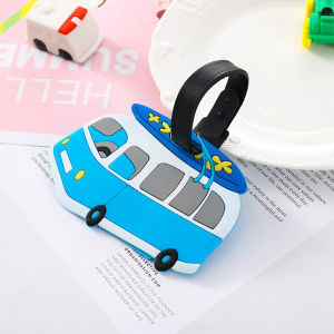 Thẻ Hành Lý PVC Mềm Hình Ô Tô Hoạt Hình Dễ Thương Cho Vali Túi Xách