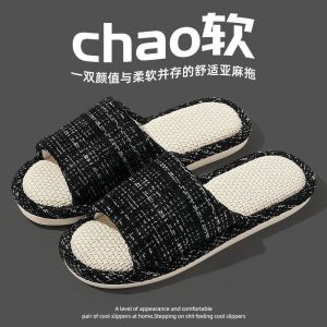 [Free Shipping] Ins WomenS Indoor Slippers For Home Use In Spring And Autumn Warm CoupleS Cotton Slippers Flat-Soled Floor Slippers For Men