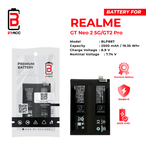 BT-ACC Battery Baterai Batre For Realme BLP887 / Realme GT NEO2 5G/GT2 PRO