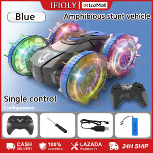 【Exquisite gift box packaging】2.4G high-speed wireless remote control car with lights music four-wheel drive double-sided driving flipping rotating and drifting stunt car.Multifunctional Remote Controlled Racing Car Truck for Kids Toy