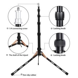 FOSOTO FT-140 Portable Led Light Tripod Stand For Camera Phone Photographic Lighting Flash Umbrellas Reflector Photo Studio