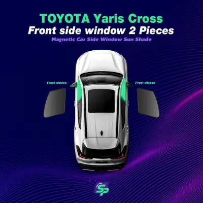 Toyota Yaris Cross – ShopPark Magnetic Custom Fit Car Window Sunshade | High-Density Mesh Sun Protection Easy Install
