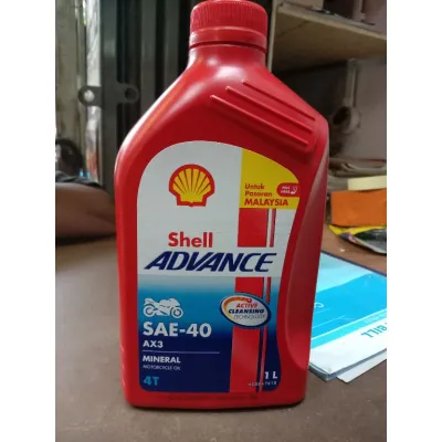 SHELL AX3 SAE40 MINERAL 4T