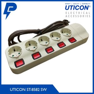 Stop kontak Lubang 5 + Pengaman + Saklar Tersendiri + Kabel UTICON