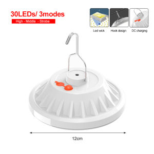 VTTO 300W 120LED Solar Light Bulb USB Rechargeable LED Night Market Light Emergency Lamp Waterproof Lantern Outdoor Camping Lamp with Remote Control