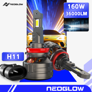 NeoGlow KRONOS 160W 36000LM Lighting LED Headlight 6500K – 2PCS H4/H11/9005 with CANbus Plug & Play