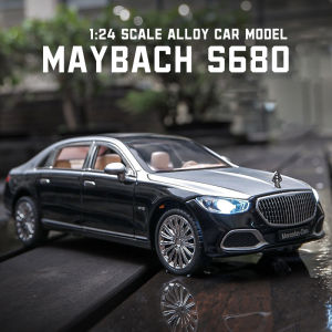 【RUM】1:24 Scale Maybach S680 Alloy Car Model Light & Sound Effect Diecast Car Toys For Boys Birthday Gift Kids Toys Car Collection