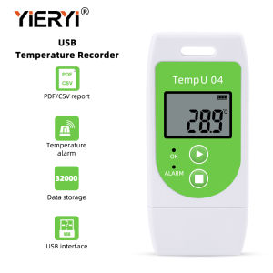 yieryi Temperature and TEMP Data Logger Recorder PDF USB Temperature Data Logger