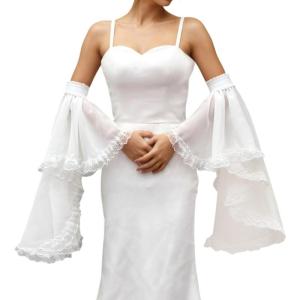 Elegant Decorative Arm Covers With Elastic Cuffs Lace Design Arm Sleeves For Wedding Special Occasion Photography Wear