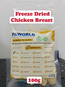 PAWORLD  Booster Freeze Dried Premium Cat Dog Treats ( Chicken Breast ) Makanan Kucing Gemok 100g / 400g