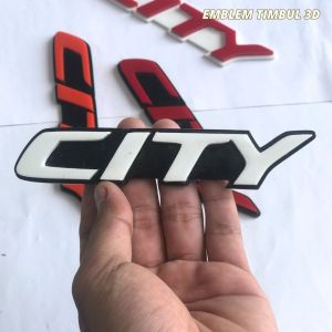 EMBLEM HONDA CITY EKSTERIOR MOBIL DENGAN VARIASI HURUF TIMBUL 3D BAHAN FIBERGLASS