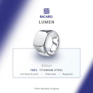 Racabel Lumen Ring - Cincin Pria Titanium Elegan Anti Karat Asli