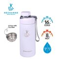 RECHARGE (17.6oz) 520ml | Wide Mouth with Flip Cap Vacuum Flask | Sports Gallery Aqua Tumbler Vacuum Insulated Double Wall Stainless Steel 18/10 Water Bottle | BPA Free | Outdoor Drinking Sports Thermo Hydro  | SGF01-520. 