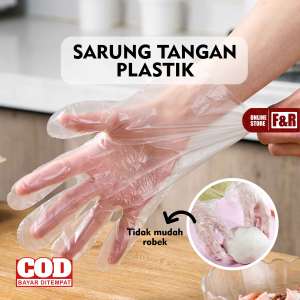 Sarung Tangan Plastik Transparan Sekali Pakai Food Grade isi 100 Pcs | Disposable Plastic Gloves